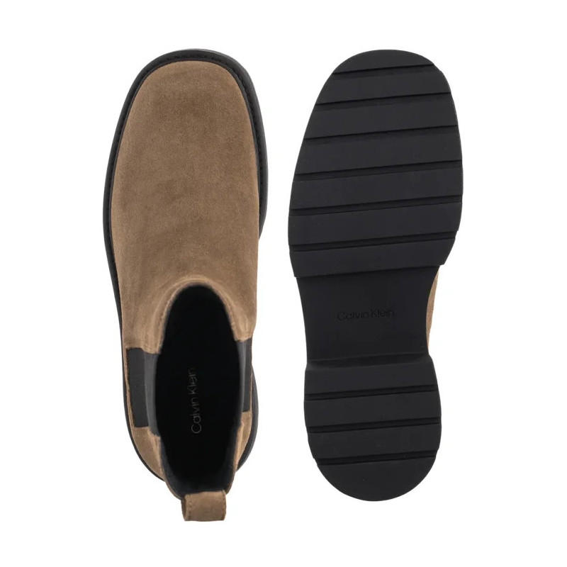 Calvin Klein Chunky Chelsea Boot Suede Classic Taupe YW0YW02071 ADH (CK691-a) kingad
