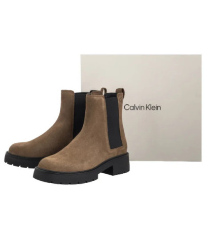 Calvin Klein Chunky Chelsea Boot Suede Classic Taupe YW0YW02071 ADH (CK691-a) kingad