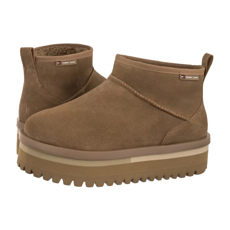 Tommy Hilfiger TJW Flatform Snow Boot Suede Bronze Twist EN0EN02841 RBH (TH1401-a) kingad