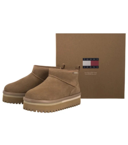 Tommy Hilfiger TJW Flatform Snow Boot Suede Bronze Twist EN0EN02841 RBH (TH1401-a) kingad