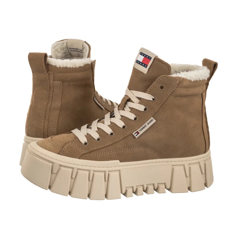 Tommy Hilfiger Tjw Vulc Flatform Suede Wl Bronze Twist EN0EN02894 RBH (TH1403-a) kingad