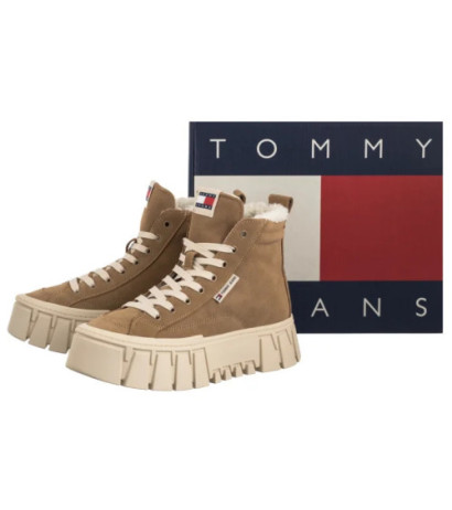 Tommy Hilfiger Tjw Vulc Flatform Suede Wl Bronze Twist EN0EN02894 RBH (TH1403-a) kingad