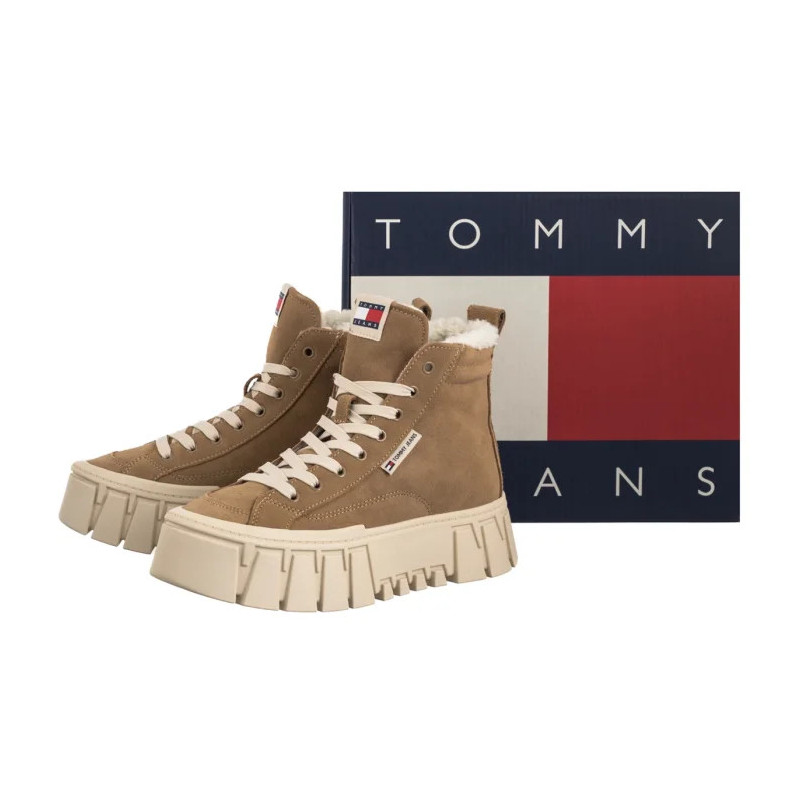 Tommy Hilfiger Tjw Vulc Flatform Suede Wl Bronze Twist EN0EN02894 RBH (TH1403-a) kingad