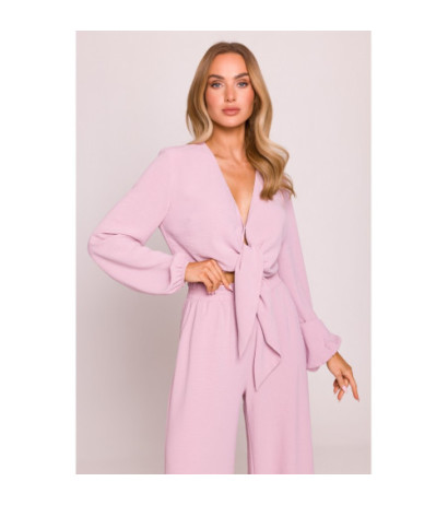 M861 Krótka bluzka - brudny róż