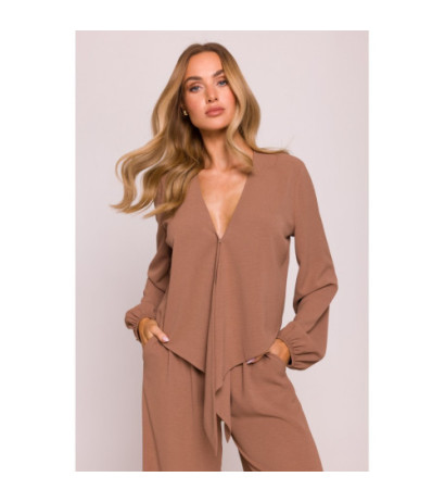 M861 Krótka bluzka - czekoladowa