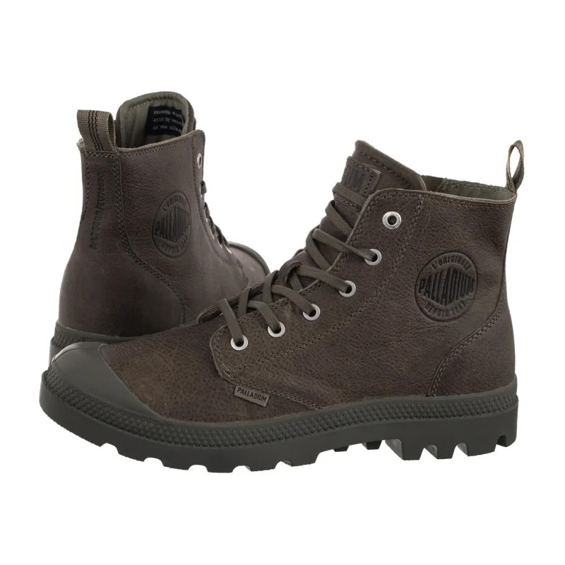 Palladium Pampa Zip Lth Ess Dusky Green 76888-308-M (PA64-e) saapad