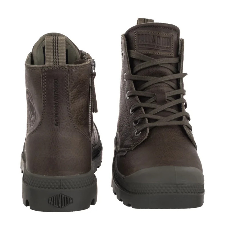 Palladium Pampa Zip Lth Ess Dusky Green 76888-308-M (PA64-e) saapad