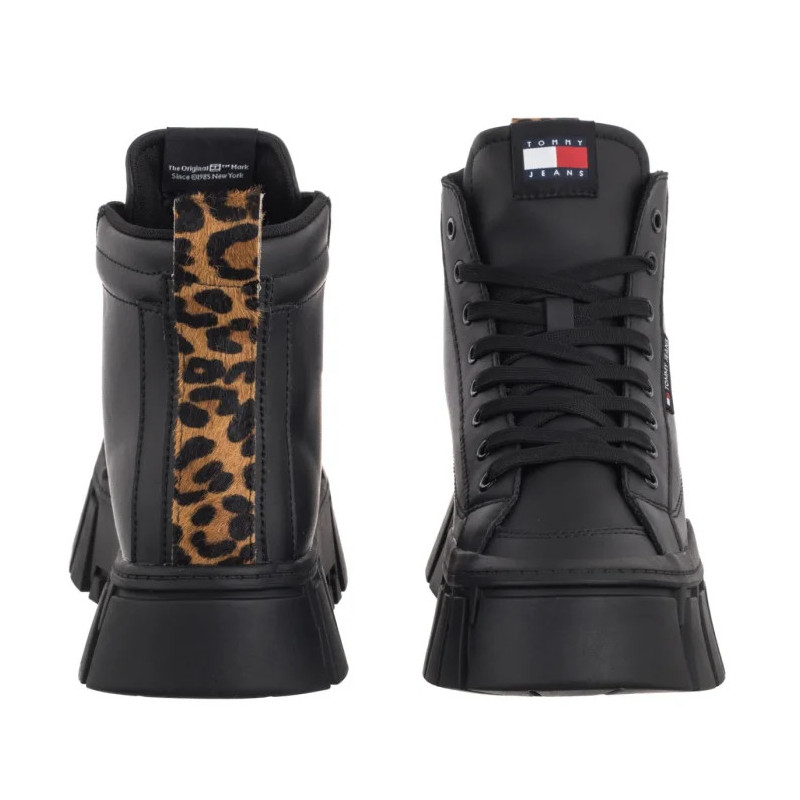 Tommy Hilfiger Tjw Vulc Flatform Leopard Black EN0EN02858 BDS (TH1402-b) kingad