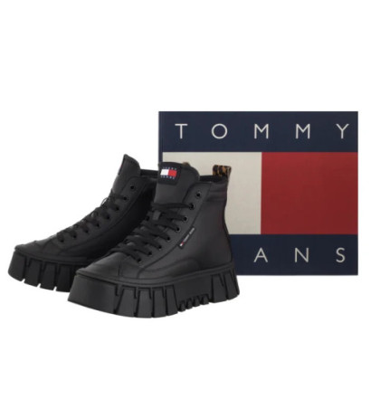 Tommy Hilfiger Tjw Vulc Flatform Leopard Black EN0EN02858 BDS (TH1402-b) kingad