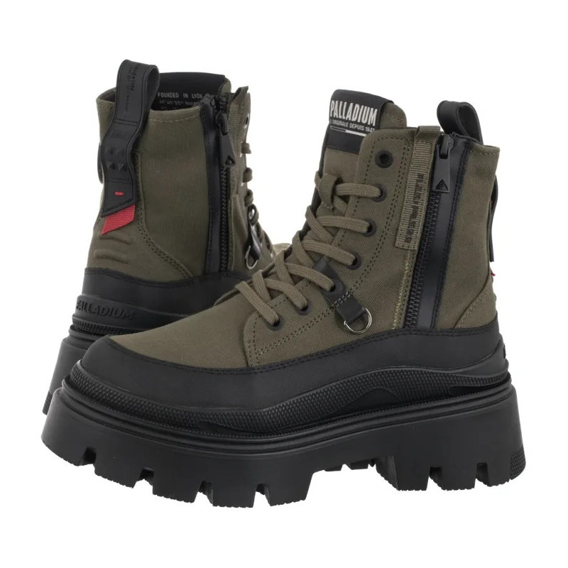 Palladium Pallasquad Zip Tx Olive Night 99532-325-M (PA151-a) saapad