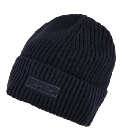 Calvin Klein Patch Chunky Rib Cotton Beanie Dark Sapphire LV04D8053G CEF (CK694-a) vöö