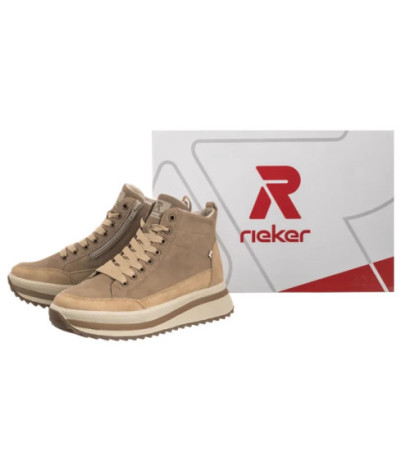 Rieker Beżowe W3871-60 Beige (RI312-a) kingad