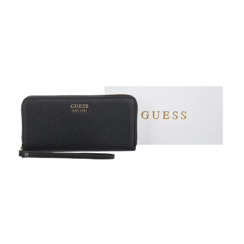Guess Brenton Slg Lrg Zip Around SWPG96 48146 Black (GU798-a) käekott