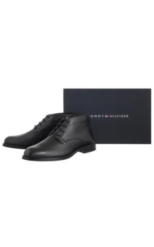 Tommy Hilfiger Corporate Hilfiger Lth Boot Black FM0FM05697 BDS (TH1410-a) kingad