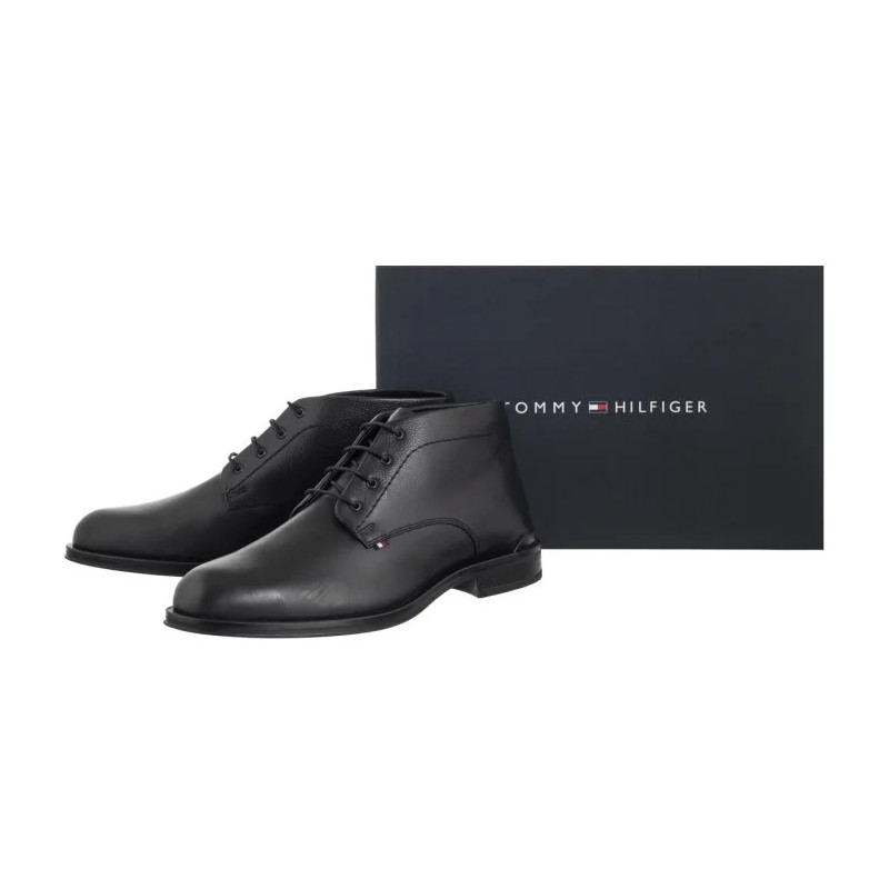 Tommy Hilfiger Corporate Hilfiger Lth Boot Black FM0FM05697 BDS (TH1410-a) kingad