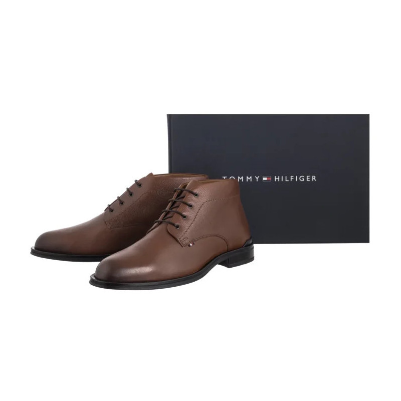 Tommy Hilfiger Corporate Hilfiger Lth Boot Winter Cognac FM0FM05697 GVI (TH1410-b) kingad