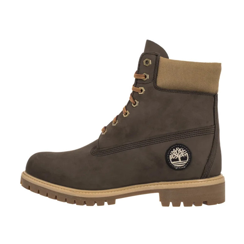 Timberland Premium 6 In Lace Waterproof Dark Brown Nubuck W 0A2P6W A4J (TI153-a) saapad