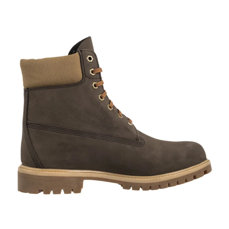 Timberland Premium 6 In Lace Waterproof Dark Brown Nubuck W 0A2P6W A4J (TI153-a) saapad