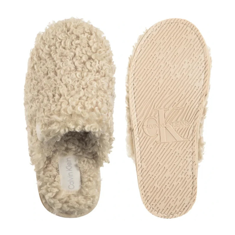 Calvin Klein Close Slipper Fur Marshmallow YW0YW01975 YAL (CK701-a) Naiste kingad/klappide klapid