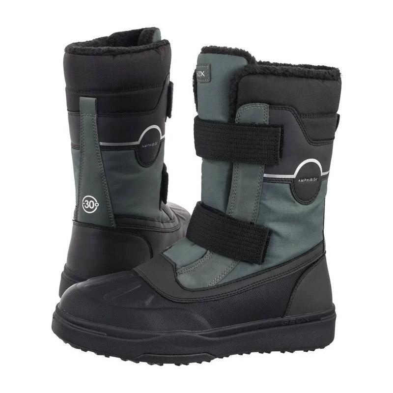 Geox J Bunshee Pg B Abx A Military/Black J46D8A 0MEFU C0498 (GE246-a) saapad