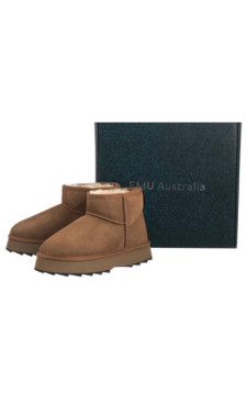 EMU Australia Sharky Micro Flatform Chestnut/Black W13304 (EM551-a) kingad