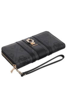 Guess Erenia Slg Large Zip Around SWSO78 38146 Coal Logo  (GU814-a) käekott