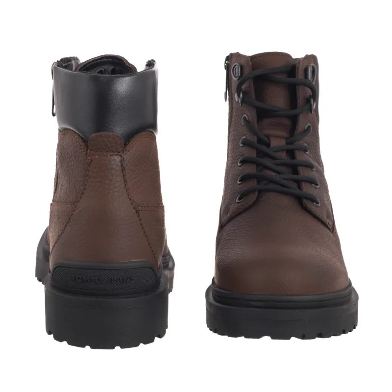 Tommy Hilfiger Tjm Lace Up Boot Leather Legacy Brown EM0EM01629 GV0 (TH1415-a) saapad