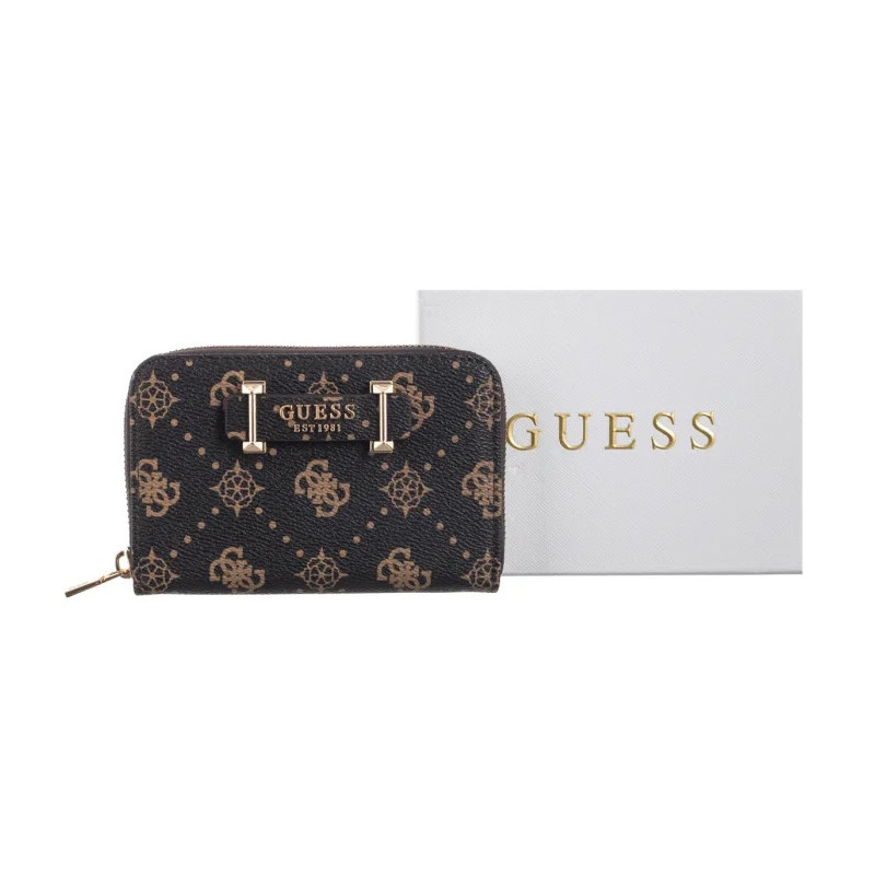Guess Silia Slg Medium Zip Around SWGP98 90140 Espresso Logo (GU837-a) käekott