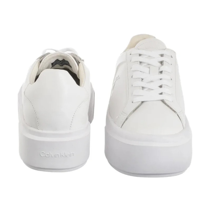 Calvin Klein Flatform Lace Up Lth Mg Triple Bright White YW0YW01928 0K4 (CK710-a) kingad