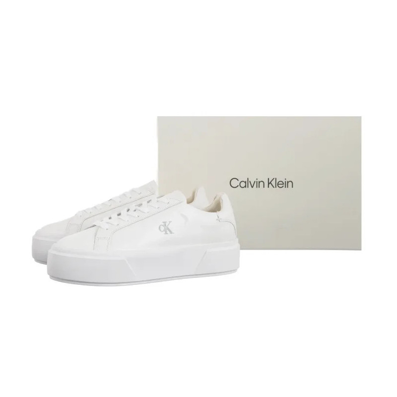 Calvin Klein Flatform Lace Up Lth Mg Triple Bright White YW0YW01928 0K4 (CK710-a) kingad
