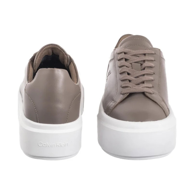 Calvin Klein Flatform Lace Up Lth Mg Desert Taupe/Bright White YW0YW01928 PBO (CK710-b) kingad