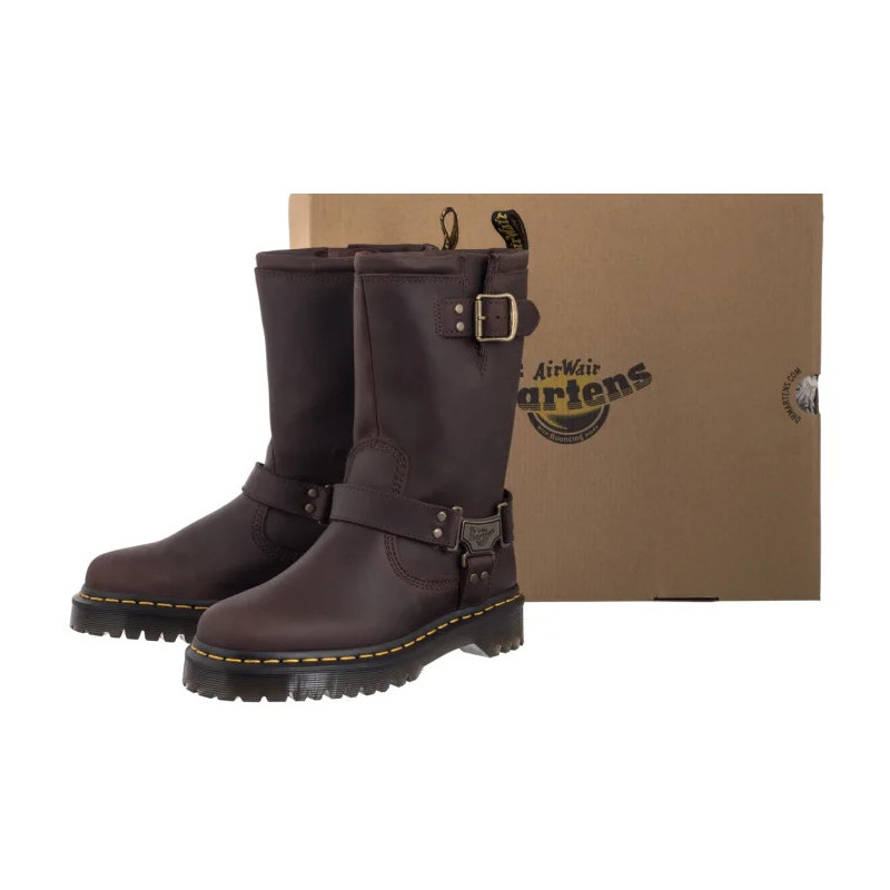 Dr. Martens Anistone Burnished Waxy Pull Up Wp Dark Brown 31901201 (DR114-a) kingad