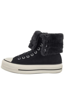 Converse CTAS Fold Over Lift X-Hi Black/Black/Egret A15229C (CO819-a) saapad
