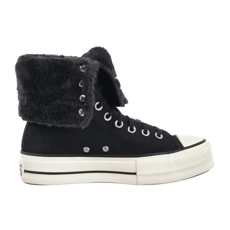 Converse CTAS Fold Over Lift X-Hi Black/Black/Egret A15229C (CO819-a) saapad