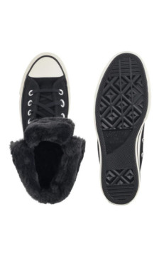 Converse CTAS Fold Over Lift X-Hi Black/Black/Egret A15229C (CO819-a) saapad