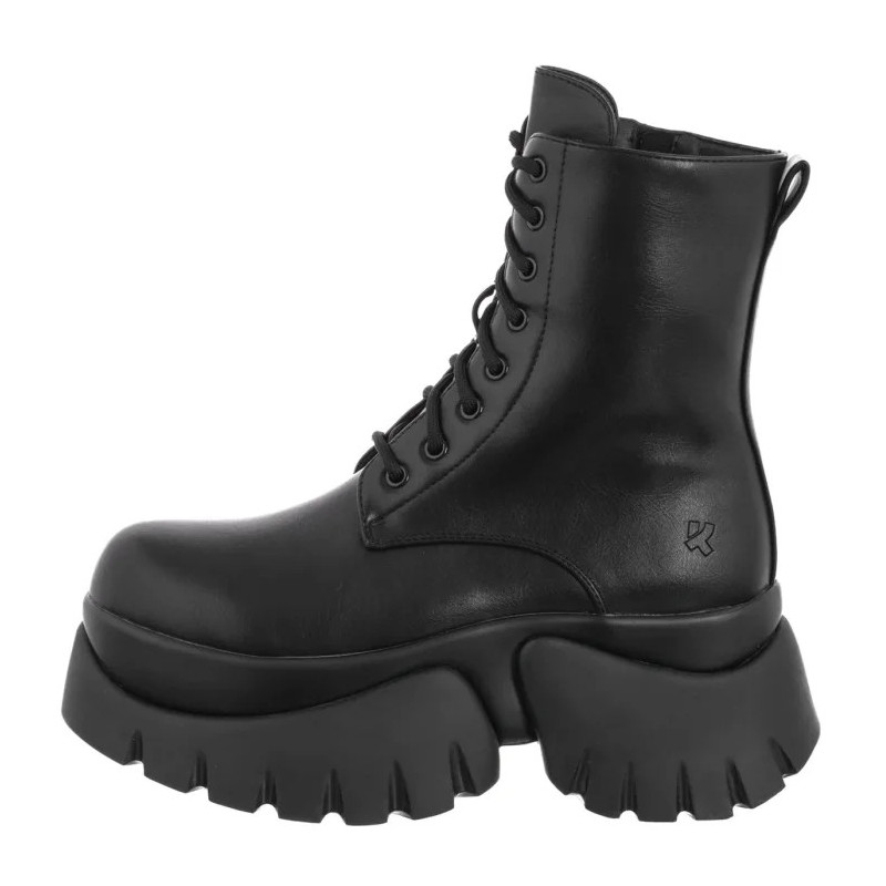 Koi Footwear Rancor Vilun Lace Up Boots Black KA00724374 (KO5-a) kingad
