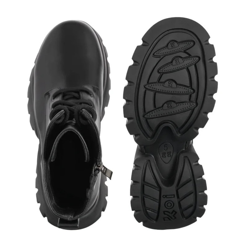 Koi Footwear Rancor Vilun Lace Up Boots Black KA00724374 (KO5-a) kingad