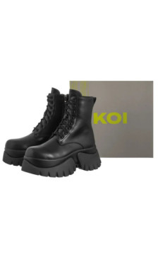 Koi Footwear Rancor Vilun Lace Up Boots Black KA00724374 (KO5-a) kingad