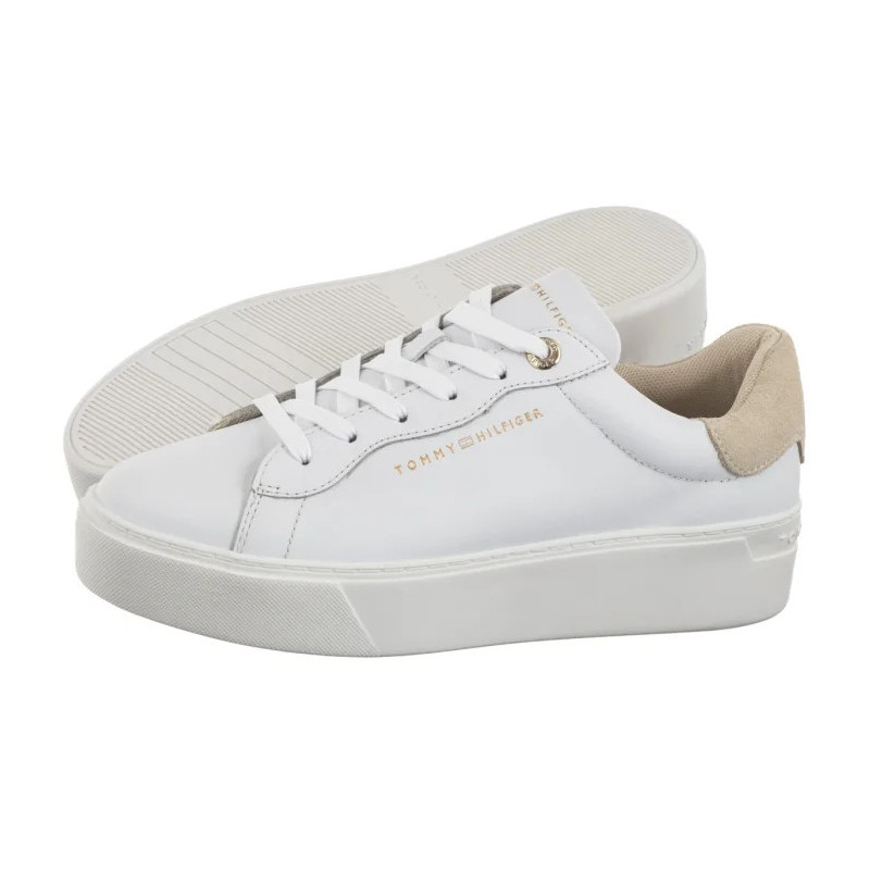 Tommy Hilfiger Chic Platform Cupsole Sneaker White/Soft Cream FW0FW09021 0K4 (TH1425-a) kingad