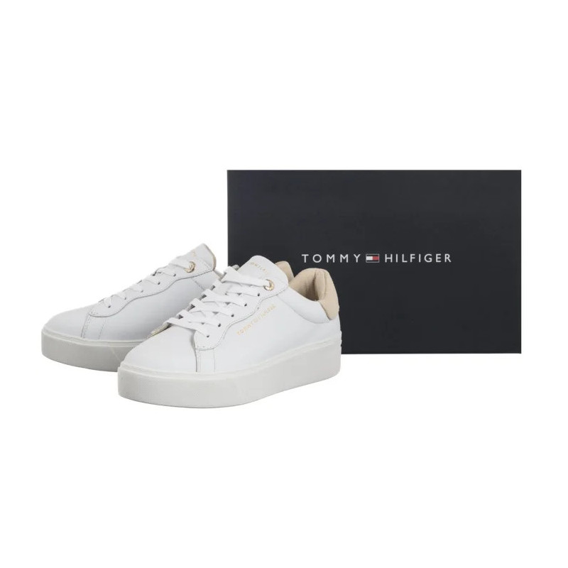 Tommy Hilfiger Chic Platform Cupsole Sneaker White/Soft Cream FW0FW09021 0K4 (TH1425-a) kingad