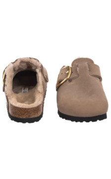Birkenstock Boston Big Buckle Shearling Tabacco Brown 1030444 (BK343-a) Naiste kingad/klappide klapid