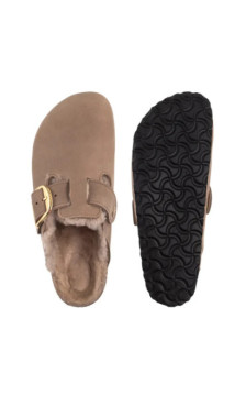 Birkenstock Boston Big Buckle Shearling Tabacco Brown 1030444 (BK343-a) Naiste kingad/klappide klapid