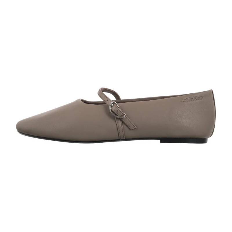 Calvin Klein Oblique Ballerina Mj Lth Hdw Desert Taupe HW0HW02847 PBO (CK718-a) baleriinid