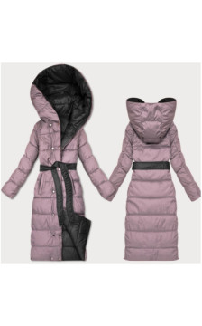 LONG JACKET WITH HOOD BLACK (PM7231) striukė