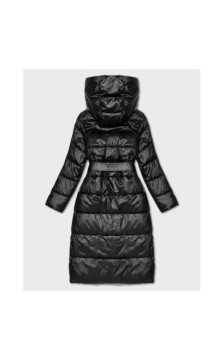 LONG JACKET WITH HOOD BLACK (PM7231) striukė