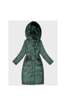 LONG JACKET WITH HOOD BLACK (PM7231) striukė