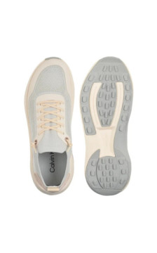 Calvin Klein Chunky Runner Lace Up Sock Knit Vaporous White/Light Cashew YW0YW02033 PF6 (CK725-a) kingad