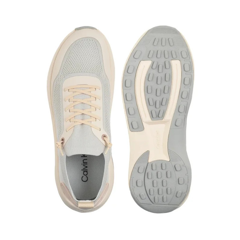 Calvin Klein Chunky Runner Lace Up Sock Knit Vaporous White/Light Cashew YW0YW02033 PF6 (CK725-a) kingad