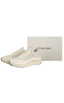 Calvin Klein Chunky Runner Lace Up Sock Knit Vaporous White/Light Cashew YW0YW02033 PF6 (CK725-a) kingad