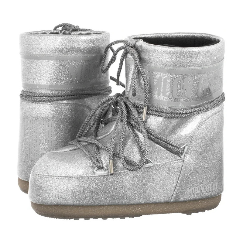 Moon Boot Icon Low Glitter Silver 1409440 H001 (MB66-b) kingad